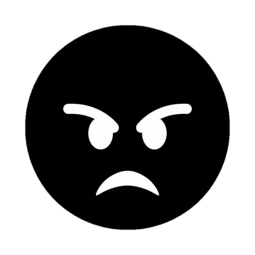 Telegram Sticker «Black emojis» 😡