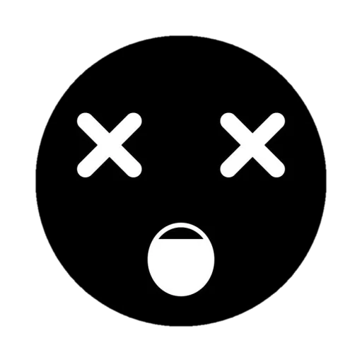 Telegram Sticker «Black emojis» 😵