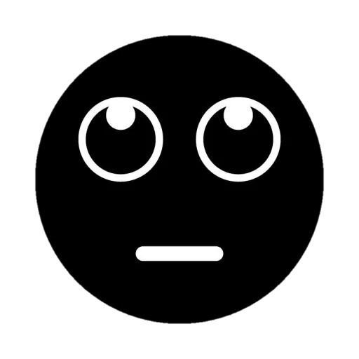 Telegram Sticker «Black emojis» 😐