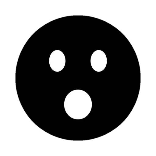 Black emojis  sticker 😮