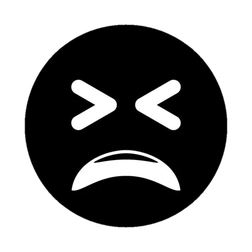 Telegram Sticker «Black emojis» 😣