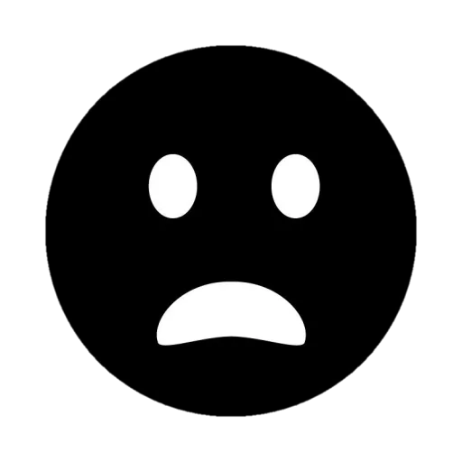 Telegram Sticker «Black emojis» 😟