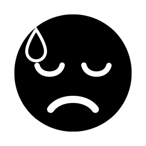 Стикер Telegram «Black emojis» 😰