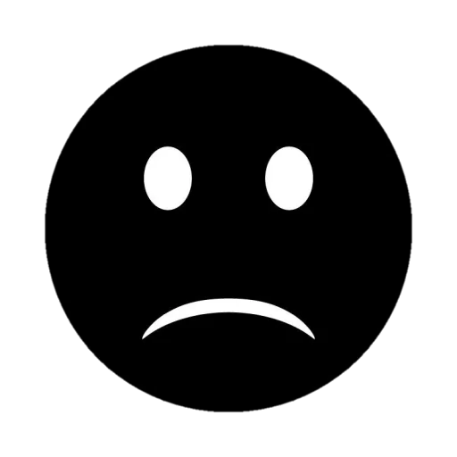 Стикер Telegram «Black emojis» 🙁