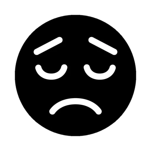 Telegram Sticker «Black emojis» 😖