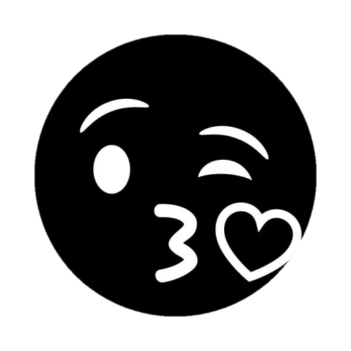 Telegram Sticker «Black emojis» 😘
