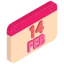 14 FEBRUARY sticker ❤️