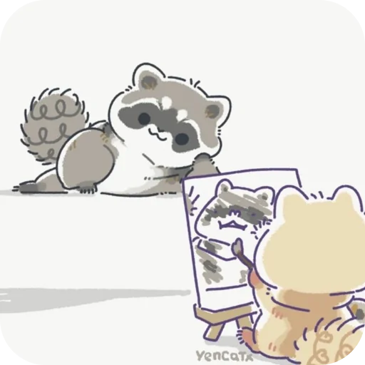 Стікер Telegram «raccoons» 🧸