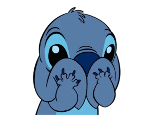 Stitch by Disney emoji 😓