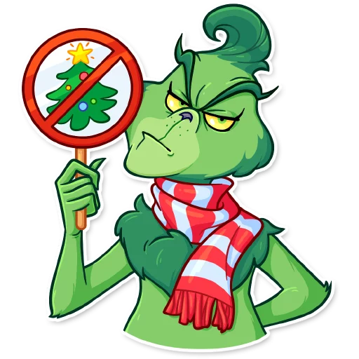 Telegram stiker «Grinch» 🙅‍♂️