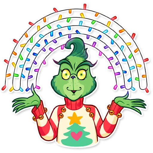 Telegram Sticker «Grinch» 🌈
