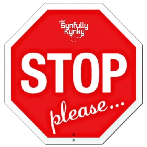 Telegram Sticker «Stop» 😙