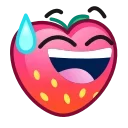 Strawberry Emoji emoji 😅