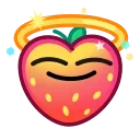 Strawberry Emoji emoji 😇