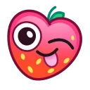 Эмодзи Strawberry Emoji 😜