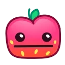 Strawberry Emoji emoji 😐