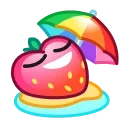 Эмодзи Strawberry Emoji 🏝