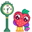 Strawberry Time emoji 🤨