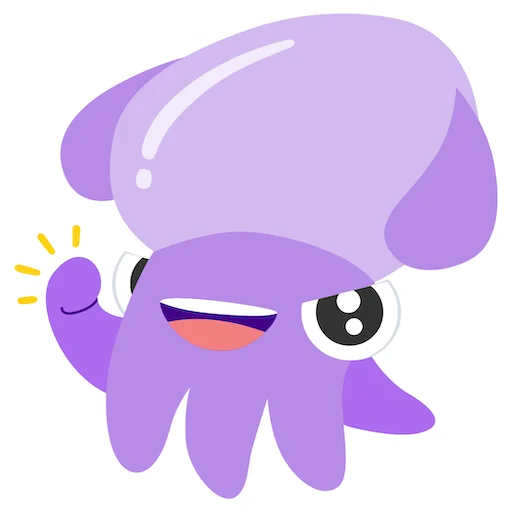 Telegram Sticker «Stubby the Squid» 💪