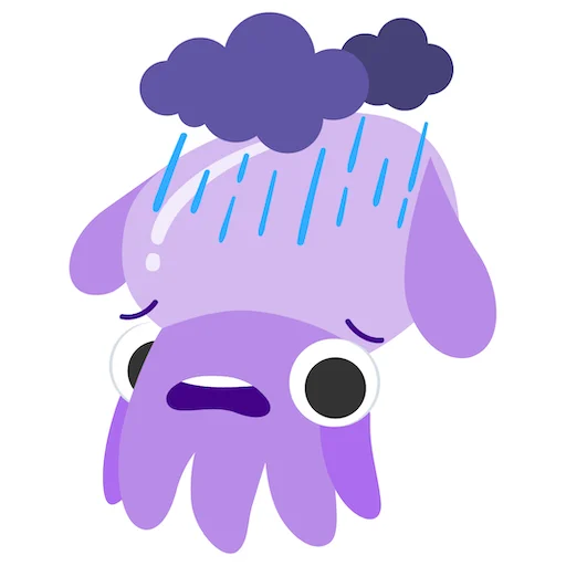 Stubby the Squid emoji 😞
