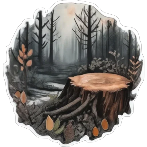 Telegram stiker «Stump» 🍂