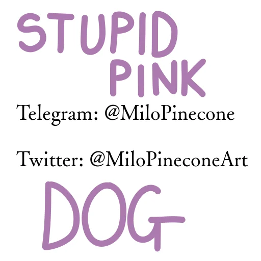 Telegram stiker «Stupid pink dog» ©
