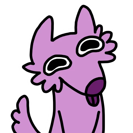 Telegram stiker «Stupid pink dog» 😋
