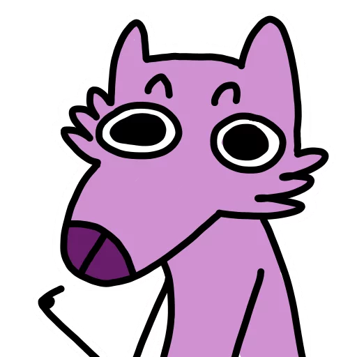 Эмодзи Stupid pink dog 😏