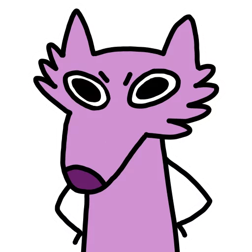 Telegram stiker «Stupid pink dog» 😠