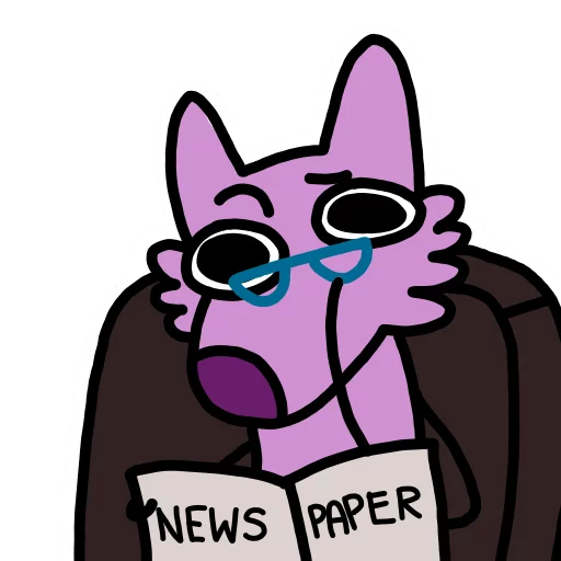 Telegram stiker «Stupid pink dog» 📰