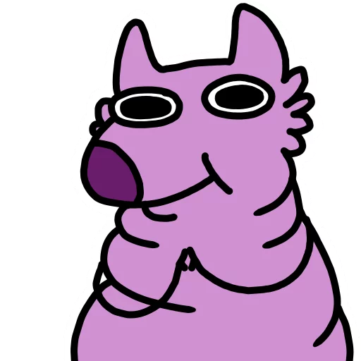 Эмодзи Stupid pink dog ❔
