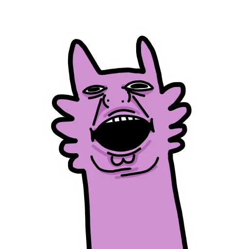 Telegram stiker «Stupid pink dog» ❓