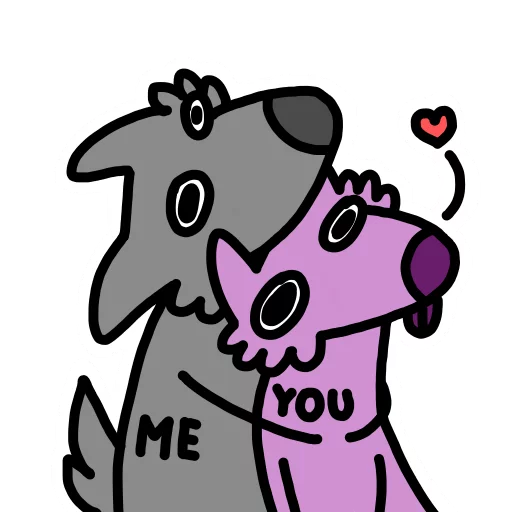 Telegram Sticker «Stupid pink dog» 💗