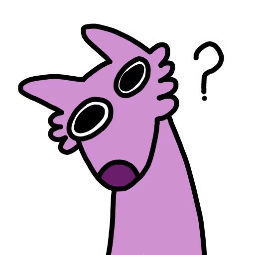 Telegram stiker «Stupid pink dog» 😕