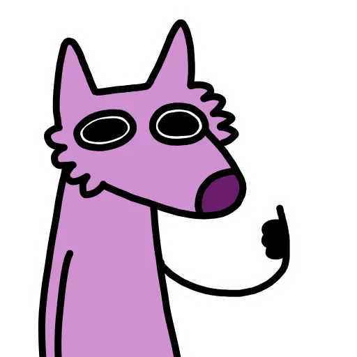 Telegram stiker «Stupid pink dog» 👍