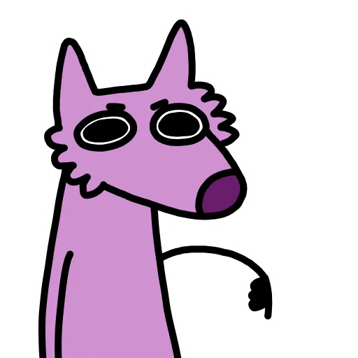 Telegram Sticker «Stupid pink dog» 👎