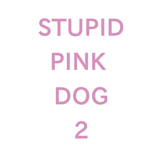 Стикеры телеграм Stupid Pink Dog 2