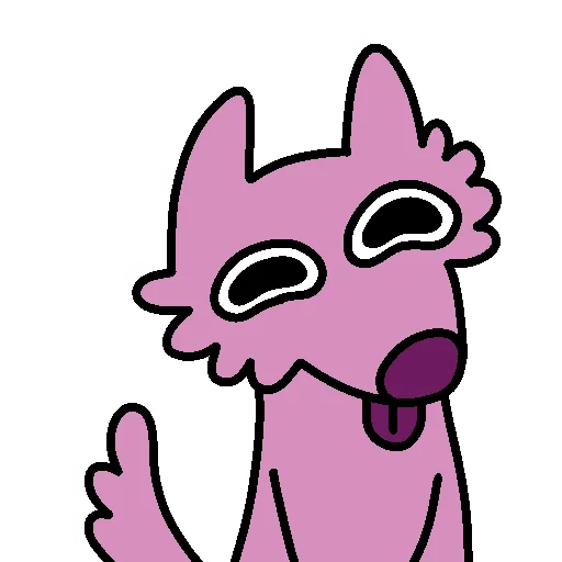 Telegram Sticker «Stupid Pink Dog 2» 😋