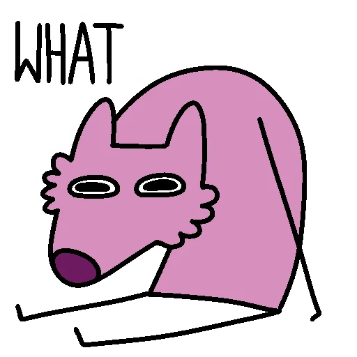 Telegram Sticker «Stupid Pink Dog 2» 🤨
