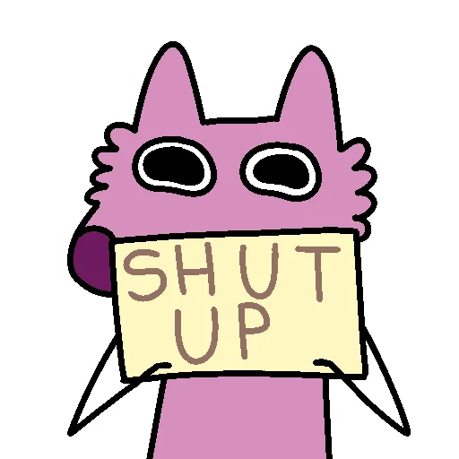 Telegram Sticker «Stupid Pink Dog 2» 🤫