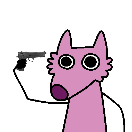 Telegram Sticker «Stupid Pink Dog 2» 🔫