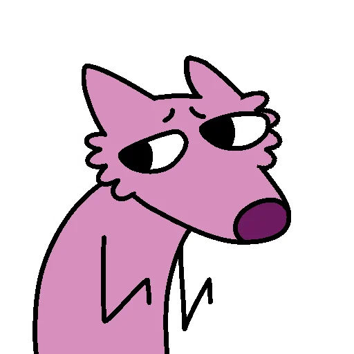 Эмодзи Stupid Pink Dog 2 😞