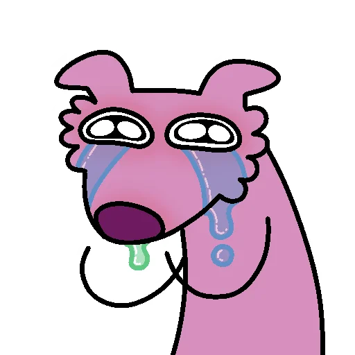 Stupid Pink Dog 2 stiker 😭