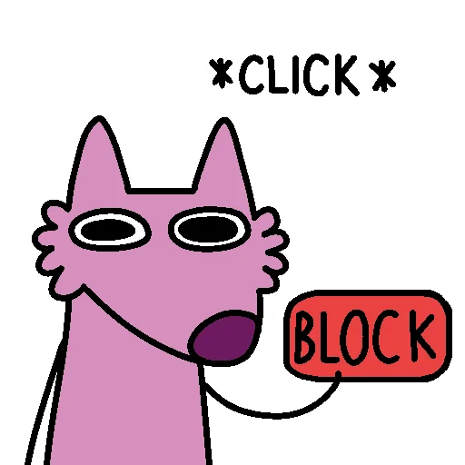 Telegram stiker «Stupid Pink Dog 2» ⛔️