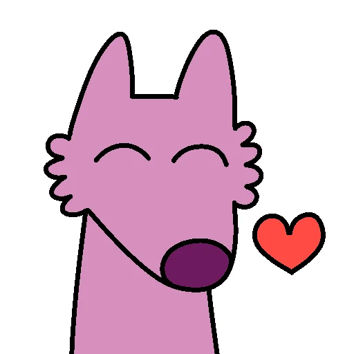 Telegram Sticker «Stupid Pink Dog 2» ♥️