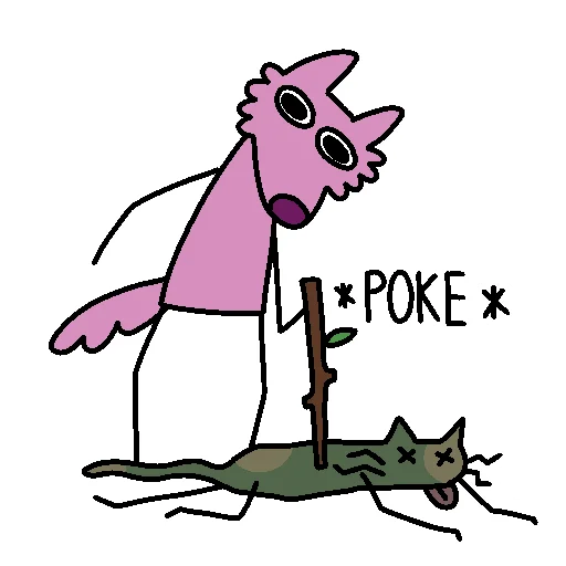 Telegram Sticker «Stupid Pink Dog 2» 💀