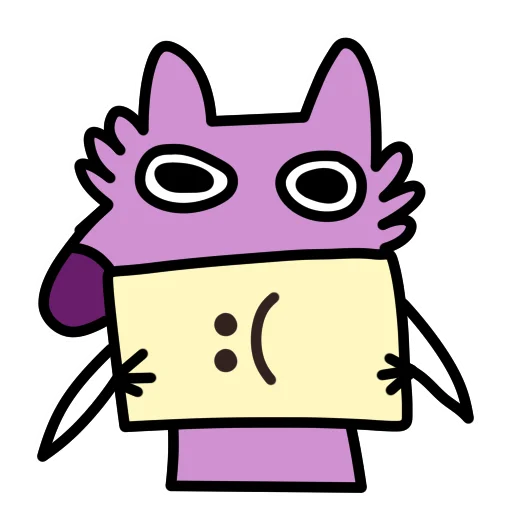 Глупый Фиолетовый Волк emoji ☹️
