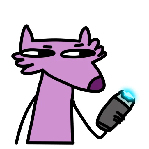 Эмодзи Глупый Фиолетовый Волк ⚡️