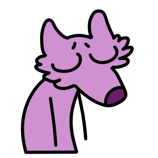 Эмодзи Глупый Фиолетовый Волк 😔