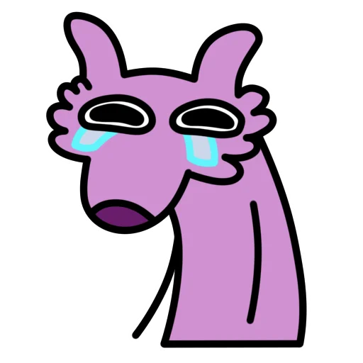 Стікер Telegram «Глупый Фиолетовый Волк» 😢